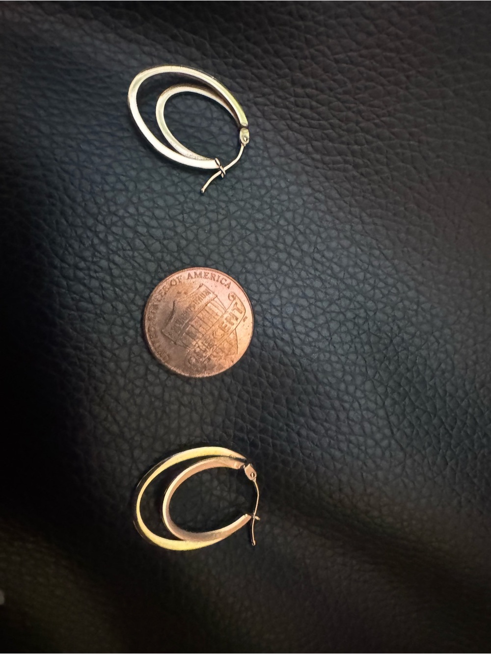 14K Gold Double Oval Hoop Earrings for Women